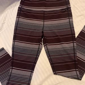 Striped Athleta leggings